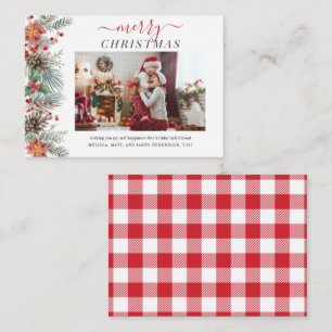 Mistletoe Family Photo Merry Christmas Holiday Note Card
