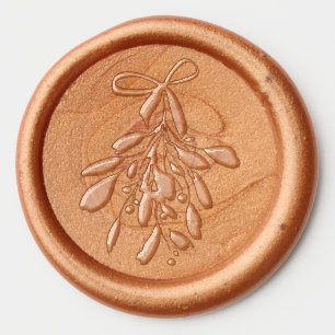 Mistletoe Festive Christmas Holiday Greenery Wax Seal Sticker