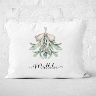 Mistletoe Festive Holiday Accent Pillow