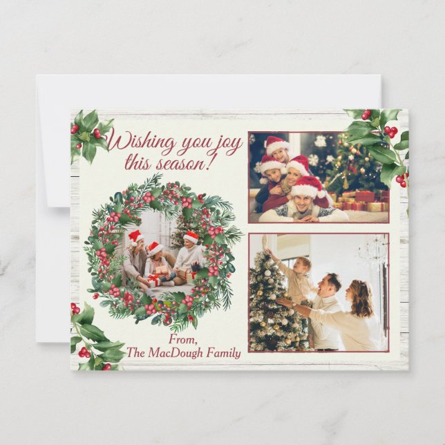 Mistletoe Flat Holiday Card (Front)