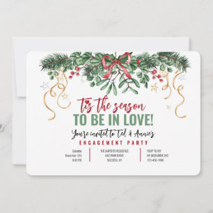 Mistletoe Frame Holiday Invitation