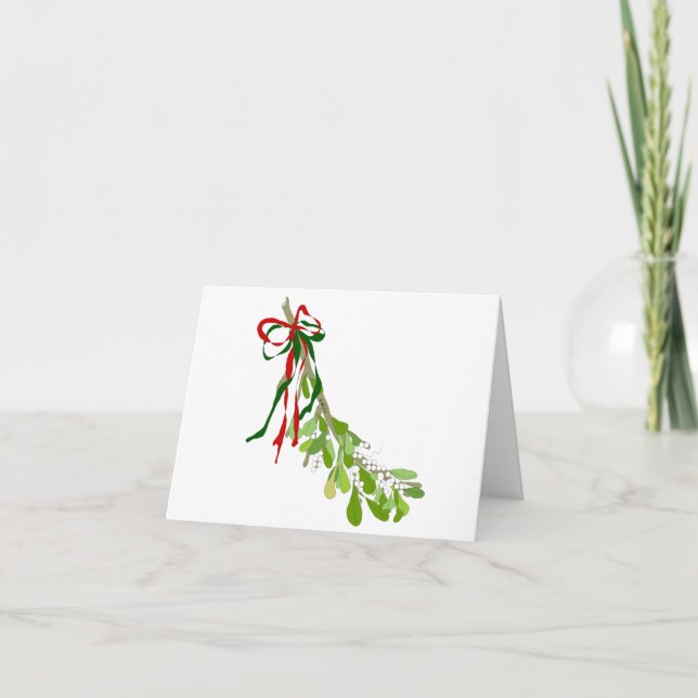Mistletoe Greeting Card (Front)