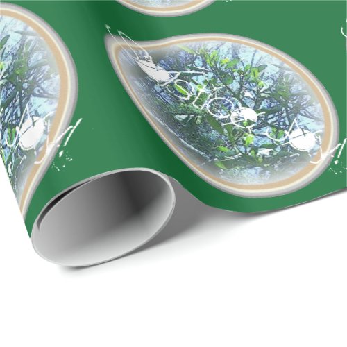 Mistletoe Holiday Botanical Wrapping Paper