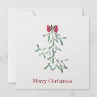 Mistletoe Holiday Card