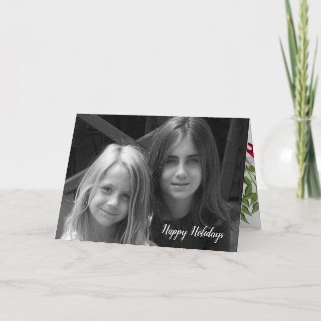 Mistletoe Holiday Folding Photo Card (Front)