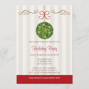 MISTLETOE HOLIDAY PARTY INVITATIONS
