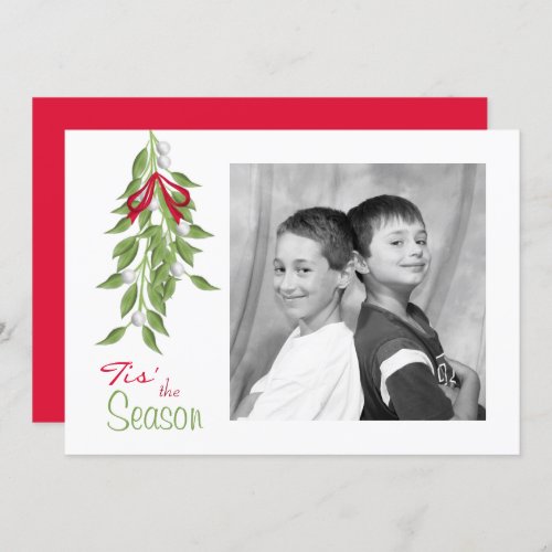 Mistletoe Holiday Photo Card