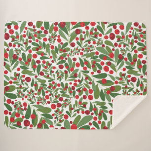 Mistletoe Holiday Sherpa Blanket