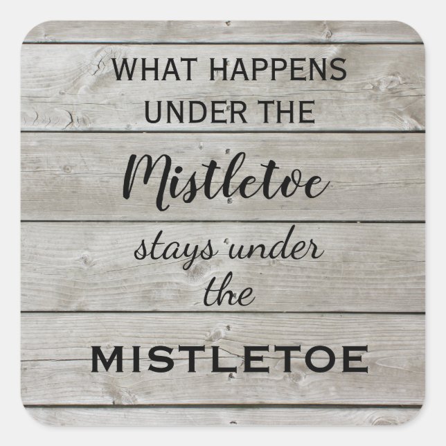 Mistletoe Holiday Square Sticker (Front)