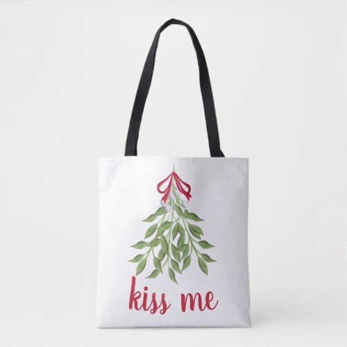 Mistletoe Holiday Tote Bag