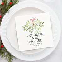 Mistletoe Holiday Wedding Paper