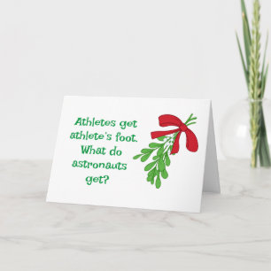 MISTLETOE HUMOR FOR CHRISTMAS THIS YEAR CARD