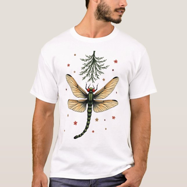 Mistletoe Kiss Dragonfly T-Shirt (Front)