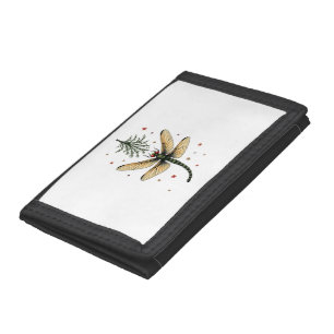 Mistletoe Kiss Dragonfly Tri-fold Wallet