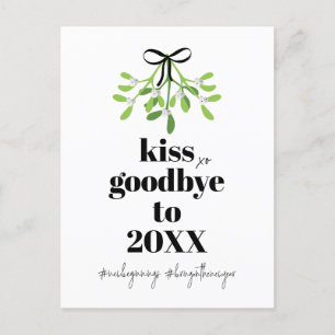 Mistletoe Kiss Goodbye Do-Over Funny Holiday Post Postcard