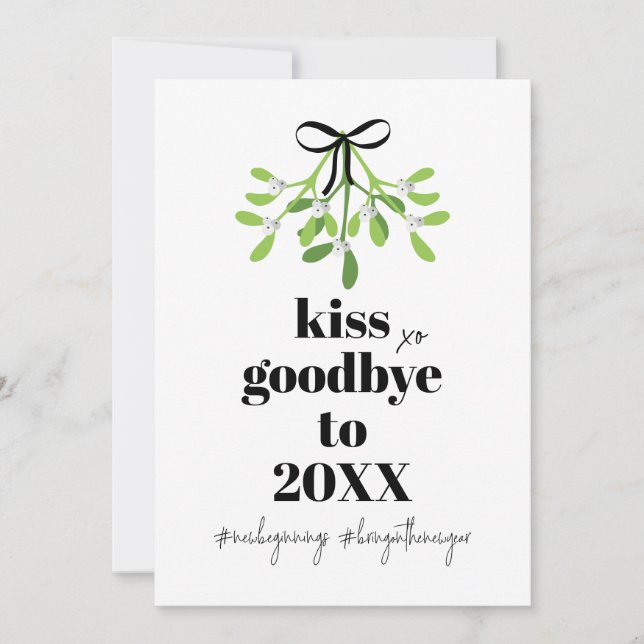Mistletoe Kiss Goodbye Do-Over Funny Humor Holiday Card (Front)