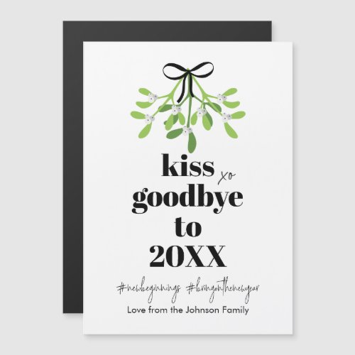 Mistletoe Kiss Goodbye Do_Over Funny Xmas Magnet