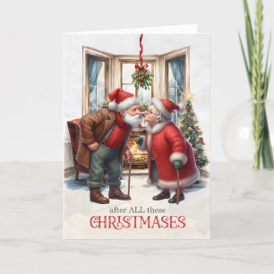 Mistletoe Kiss Years of Christmases Holiday Card