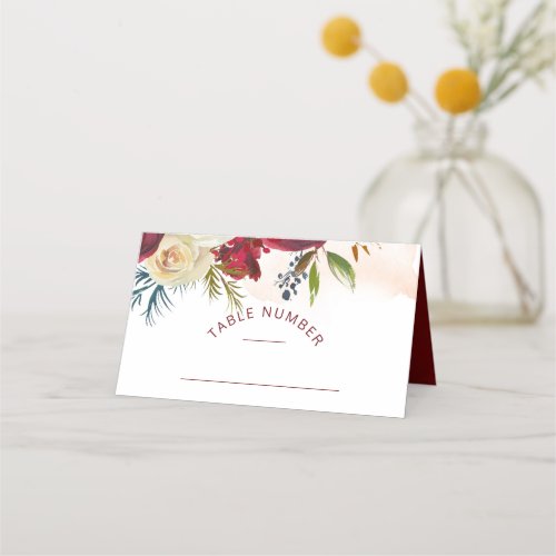 Mistletoe Manor Chic Seating Wedding Table Number Place Card