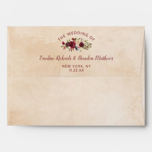 Mistletoe Manor Chic Winter Watercolor Wedding Envelope