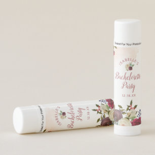 Mistletoe Manor Floral Framed Bridal Party Favor Lip Balm