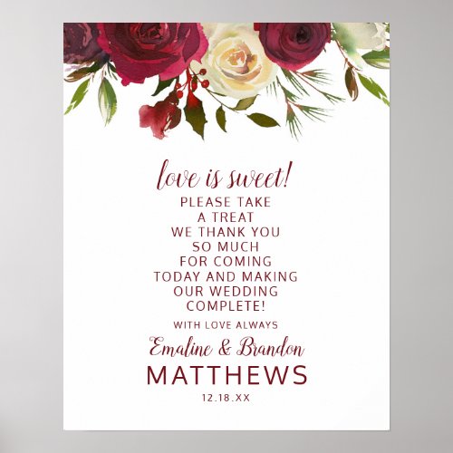Mistletoe Manor Love is Sweet Treat Wedding Sign