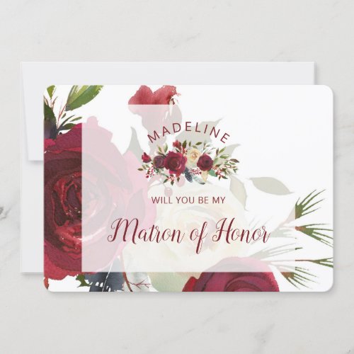 Mistletoe Manor Matron of Honor Proposal Card