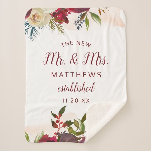 Mistletoe Manor The New Mr  Mrs Newlyweds Sherpa Blanket