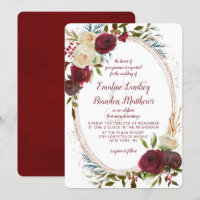 Mistletoe Manor Watercolor Elegant Oval Wedding