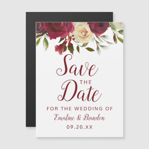 Mistletoe Manor Watercolor Wedding Save the Date Magnetic Invitation