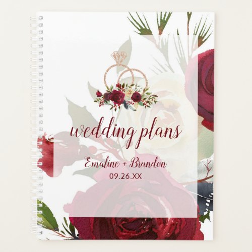 Mistletoe Manor Watercolor Winter Wedding Plans Planner