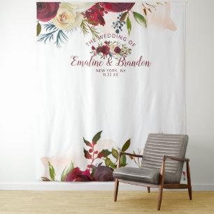 Mistletoe Manor Wedding Photo Booth Backdrop