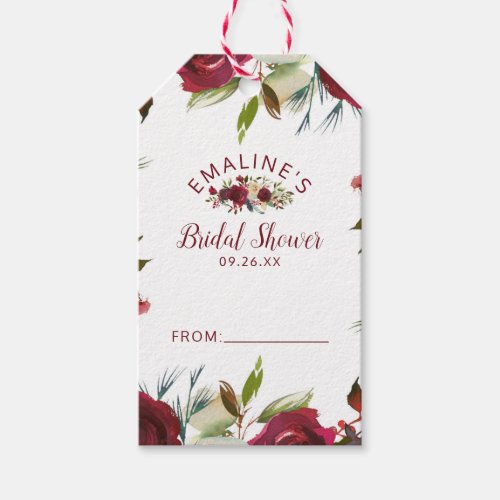 Mistletoe Manor Winter Bridal Display Shower Gift Tags