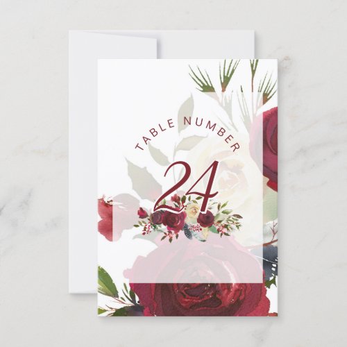 Mistletoe Manor Winter Chic Wedding Table Numbers