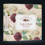 Mistletoe Manor Winter Floral Wedding Photo Album 3 Ring Binder<br><div class="desc">Mistletoe Manor Watercolor Lush Winter Roses Design with Hand Painted Florals, Holly Berry Leaves, Pine Sprig Foliage, and Watercolor Paint Brush Strokes. Colorful Marsala, Wine Merlot Red, Burgundy, Ivory Cream, and Green. With Swirly Chic Typography Brush Script Fonts, and Elegant Floral Border Frame - Wedding Photos Newlyweds photo album scrapbook!...</div>