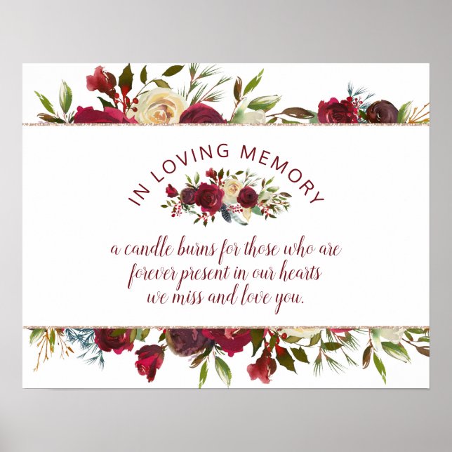Mistletoe Manor Winter In Loving Memory Sign (Front)