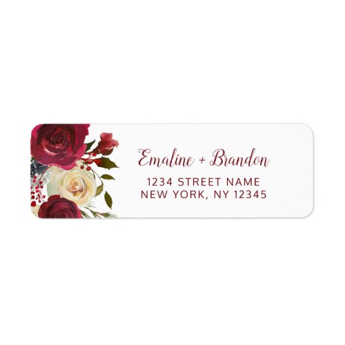 Mistletoe Manor Winter Wedding Return Address Label