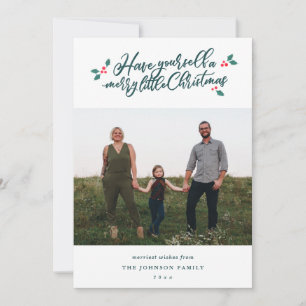 Mistletoe Merry Little Christmas Photo Card