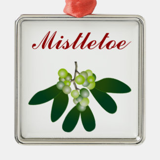 Mistletoe Metal Ornament