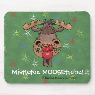 Mistletoe MOOSEtache Mouse Pad