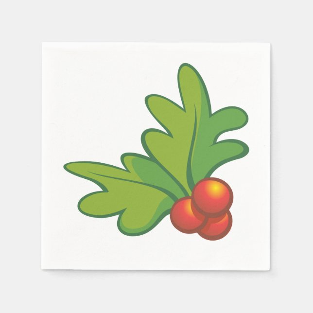 Mistletoe Paper Napkins (Front)