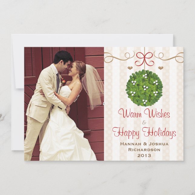 Mistletoe Photo Christmas Card (Front)
