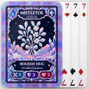 Mistletoe, Rainbow Foil Art Poker Cards