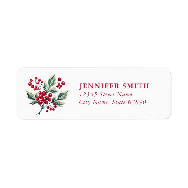 Mistletoe Return Address Labels (Front)