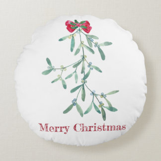 Mistletoe Round Pillow