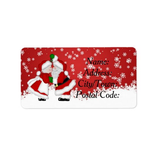 Mistletoe Santa Address Labels