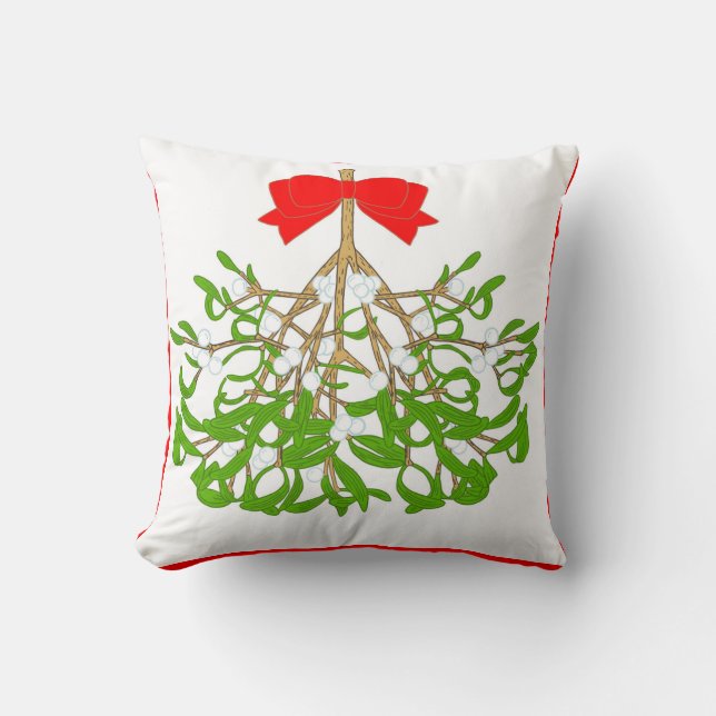 Mistletoe Throw Pillow (Front)