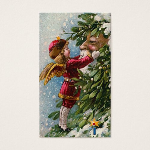 Mistletoe Vintage Christmas Gift Tag