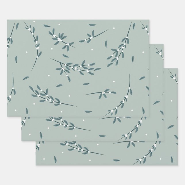Mistletoe - wrapping paper sheets (Set)