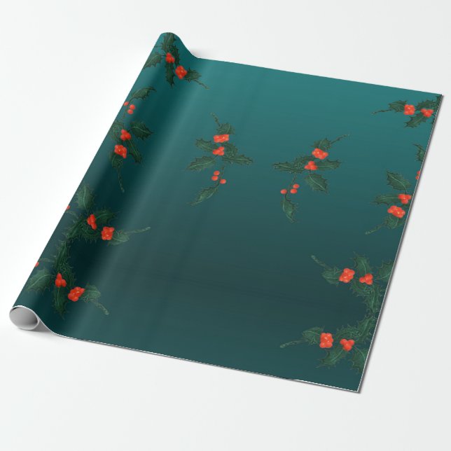 Mistletoe Wrapping  Wrapping Paper (Unrolled)